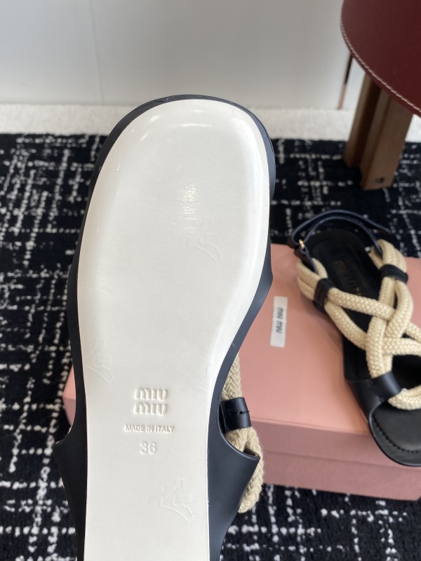 Miu Miu Open-toe Flat Sandals