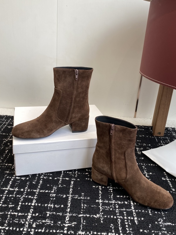 Celine Triomphe Short Boots Havana