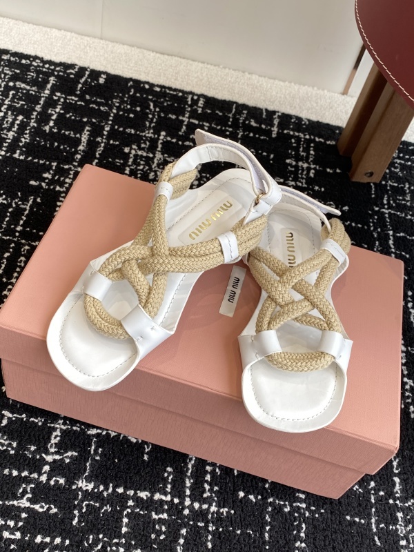 Miu Miu Open-toe Flat Sandals