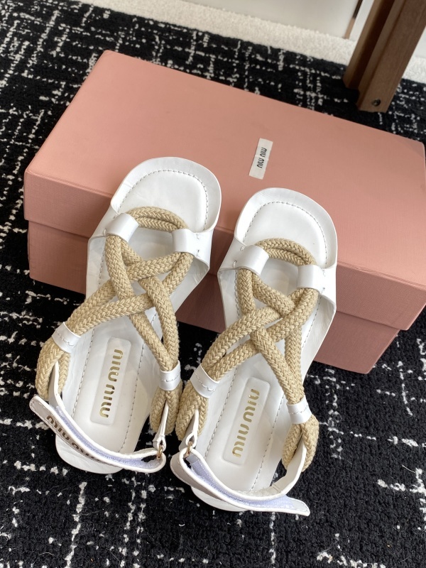 Miu Miu Open-toe Flat Sandals