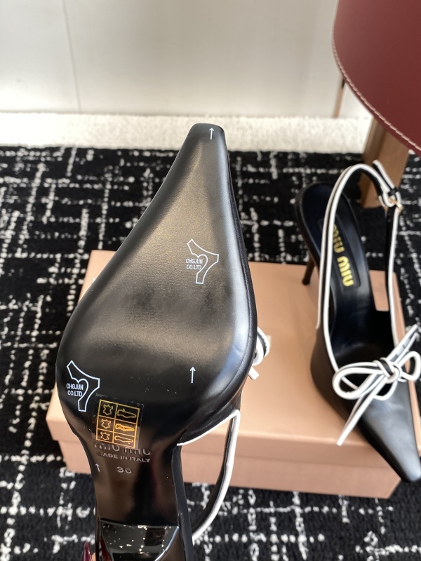 MiuMiu Bow Slingback Kitten Heel Pump