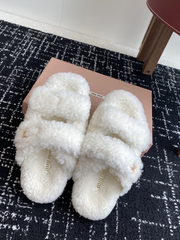 Miu Miu Wool Slippers