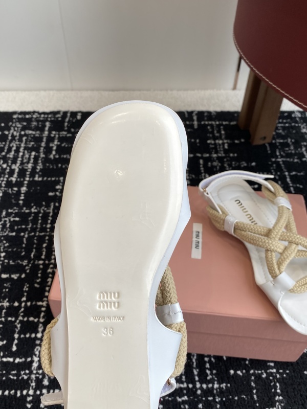 Miu Miu Open-toe Flat Sandals