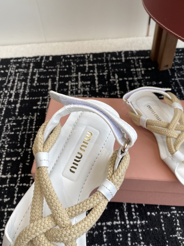 Miu Miu Open-toe Flat Sandals