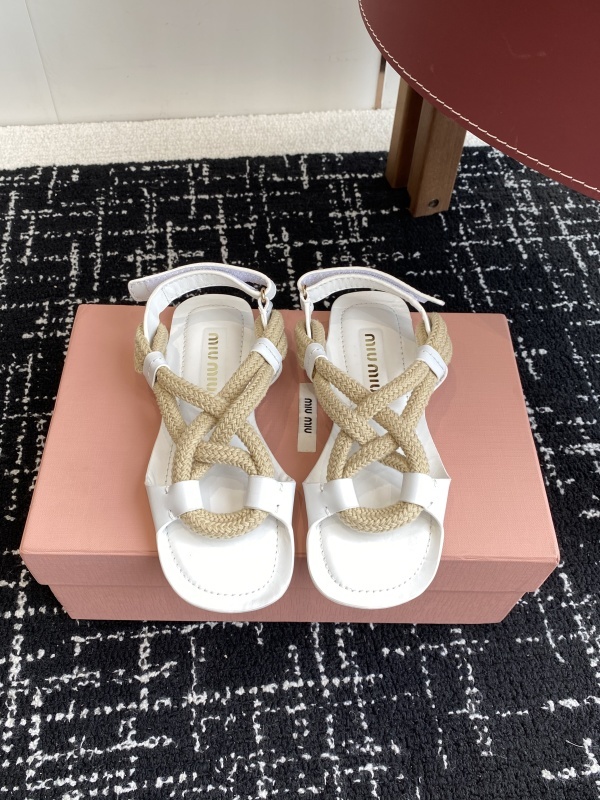 Miu Miu Open-toe Flat Sandals