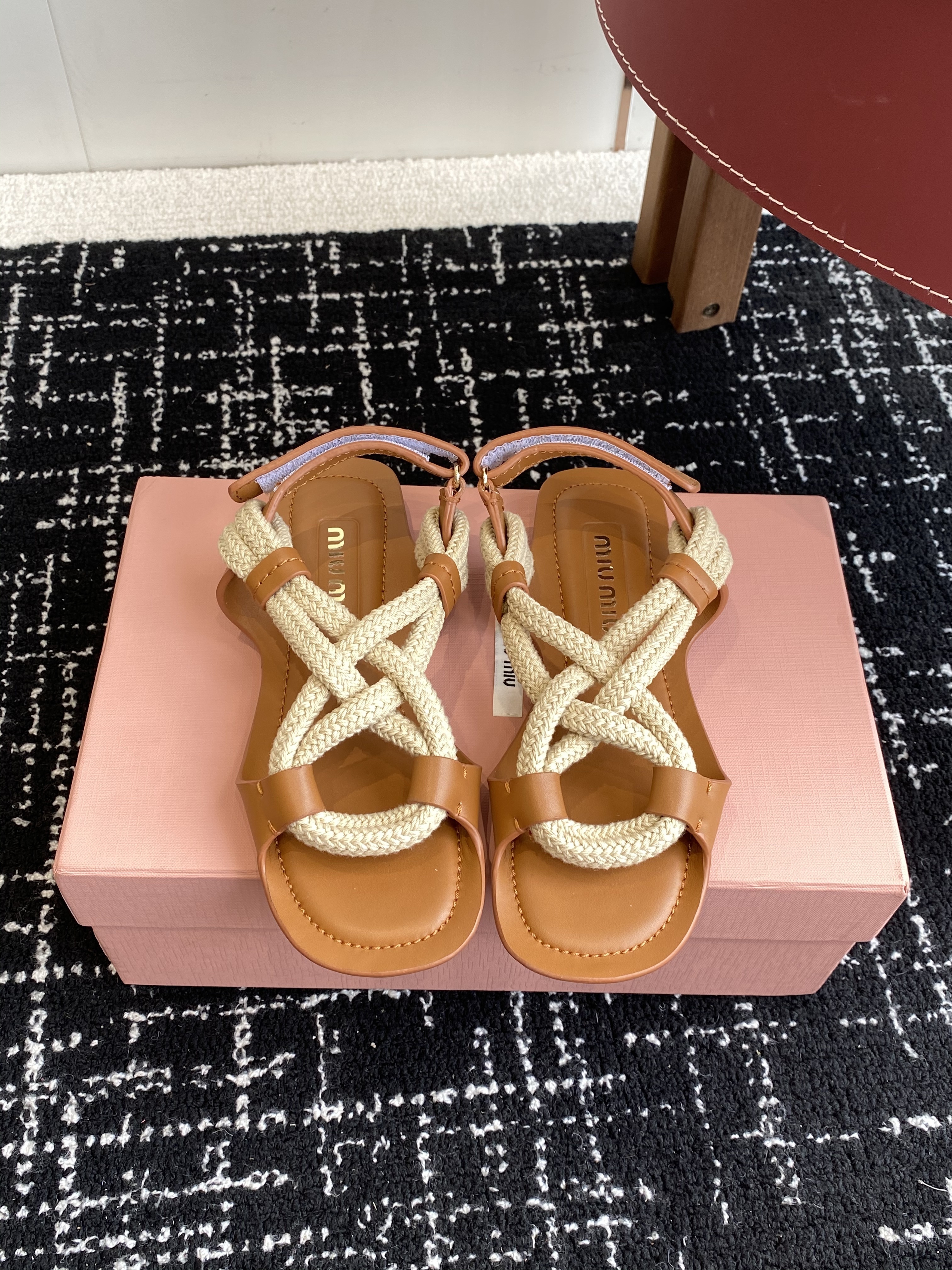 Miu Miu Open-toe Flat Sandals