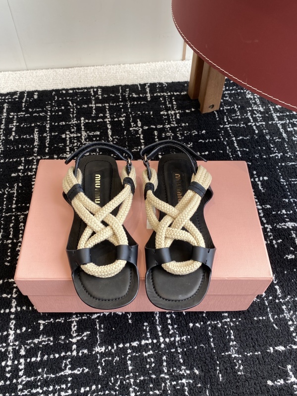 Miu Miu Open-toe Flat Sandals